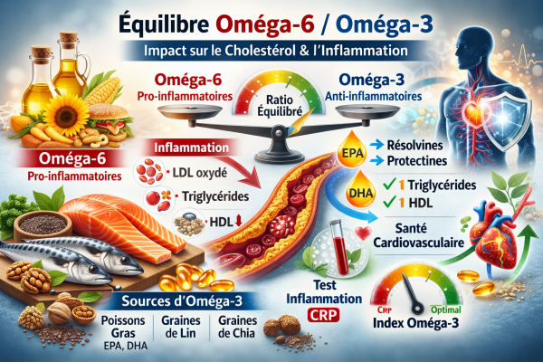cholesterol et équilibre omega 6 omega 3