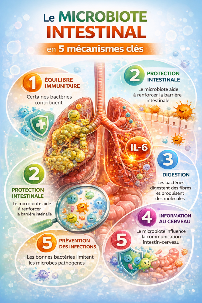Le microbiote intestinal en 5 étapes