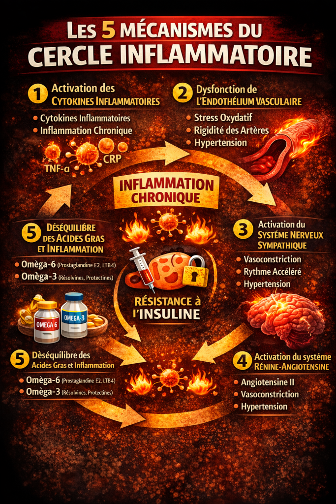 Les mécanismes du cercle inflammatoire