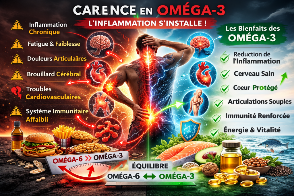 carence omega 3 vitale inflammation
